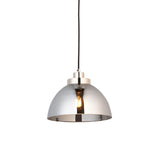 Lacona Caspian 1Lt Indoor Pendant Light In Bright Nickel Plate & Mirrored Glass Finish - Lacona Home 