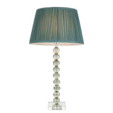 Lacona Antarctic Flora 1Lt Indoor Table Lamp In Grey Green Tinted Crystal Glass & Fir Silk Finish - Lacona Home 