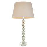 Lacona Antarctic Pixie 1Lt Indoor Table Lamp In Grey Green Tinted Crystal Glass & Grey Fabric Finish - Lacona Home 