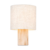 Lacona Durbanville 1Lt Indoor Table Lamp In Natural Eucalyptus Wood & Natural Linen Finish - Lacona Home 