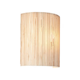 Lacona Littoral 1Lt Indoor Wall Light In Natural Seagrass & Matt Black Finish - Lacona Home 