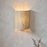 Lacona Littoral 1Lt Indoor Wall Light In Natural Seagrass & Matt Black Finish - Lacona Home 