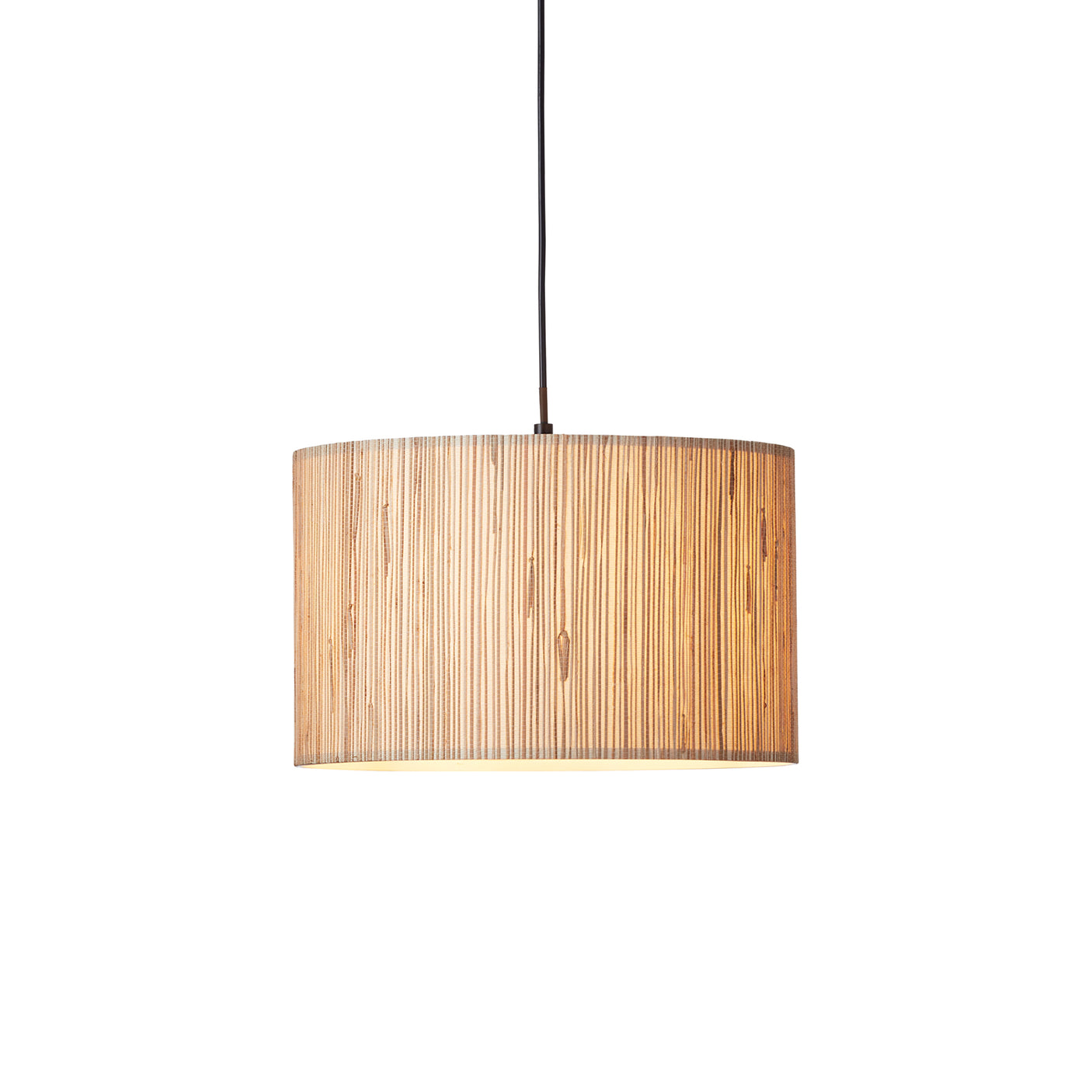 Lacona Littoral 1Lt Indoor Pendant Light In Natural Seagrass & Matt Black Finish - Lacona Home 