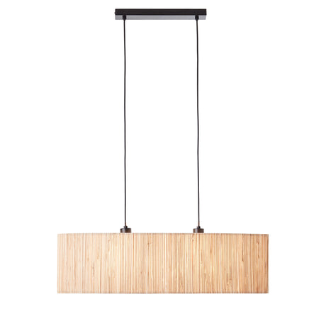 Lacona Littoral 2Lt Indoor Pendant Light In Natural Seagrass & Matt Black Finish - Lacona Home 