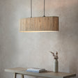 Lacona Littoral 2Lt Indoor Pendant Light In Natural Seagrass & Matt Black Finish - Lacona Home 