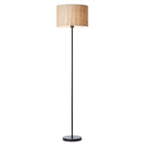 Lacona Littoral 1Lt Indoor Floor Lamp In Natural Seagrass & Matt Black Finish - Lacona Home 