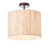 Lacona Littoral 1Lt Indoor Semi Flush Light In Natural Seagrass & Matt Black Finish - Lacona Home 