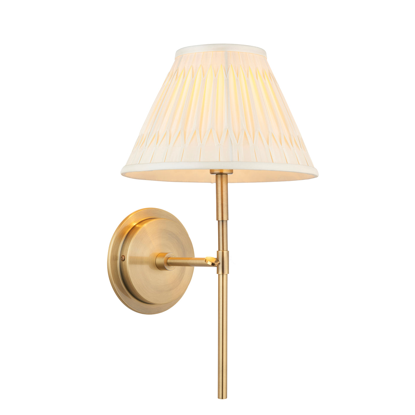 Lacona Brittany Manor 1Lt Indoor Wall Light In Antique Brass Plate & Ivory Silk Finish - Lacona Home 