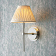 Lacona Brittany Manor 1Lt Indoor Wall Light In Bright Nickel Plate & Ivory Silk Finish - Lacona Home 