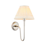 Lacona Normandy Manor 1Lt Indoor Wall Light In Bright Nickel Plate & Ivory Silk Finish - Lacona Home 