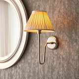 Lacona Normandy Manor 1Lt Indoor Wall Light In Bright Nickel Plate & Ivory Silk Finish - Lacona Home 