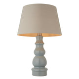 Lacona Lavender Pixie 1Lt Indoor Table Lamp In Blue Grey Glaze & Satin Nickel Plate Finish - Lacona Home 