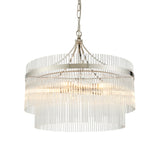 Lacona Marianna 5Lt Indoor Pendant Light In Bright Nickel Plate & Clear Glass Finish - Lacona Home 