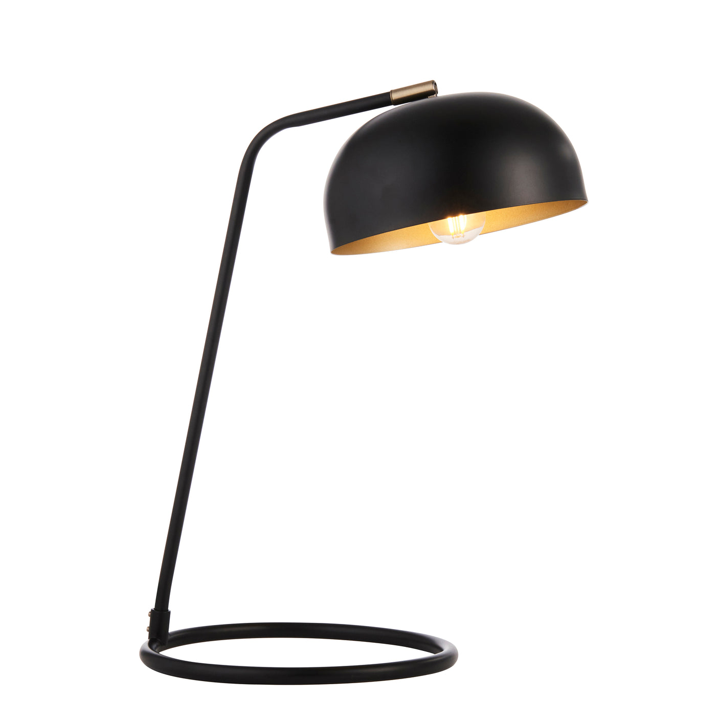 Lacona Briarwood 1Lt Indoor Table Lamp In Matt Black & Antique Brass Paint Finish - Lacona Home 