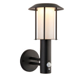 Lacona Tarragon 1Lt Outdoor Wall Light In Matt Black & White Pc Finish - Lacona Home 