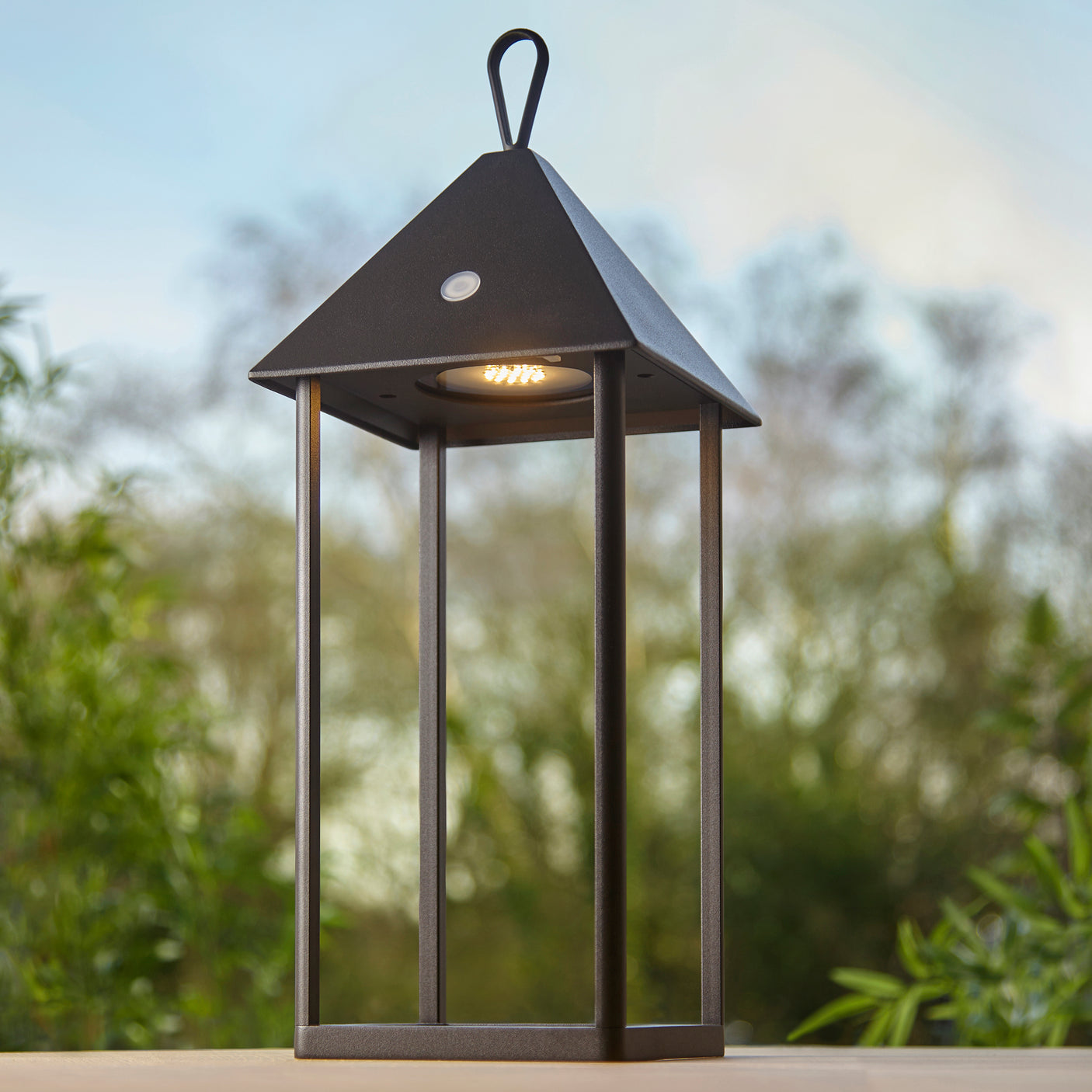 Lacona Strigiform 1Lt Outdoor Table Lamp In Matt Black Finish - Lacona Home 