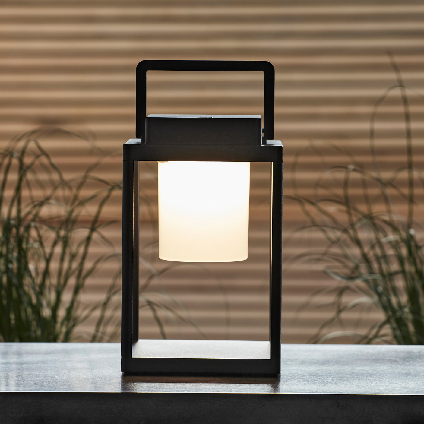 Lacona Odyssey 1Lt Outdoor Table Lamp In Matt Black & White Pc Finish - Lacona Home 