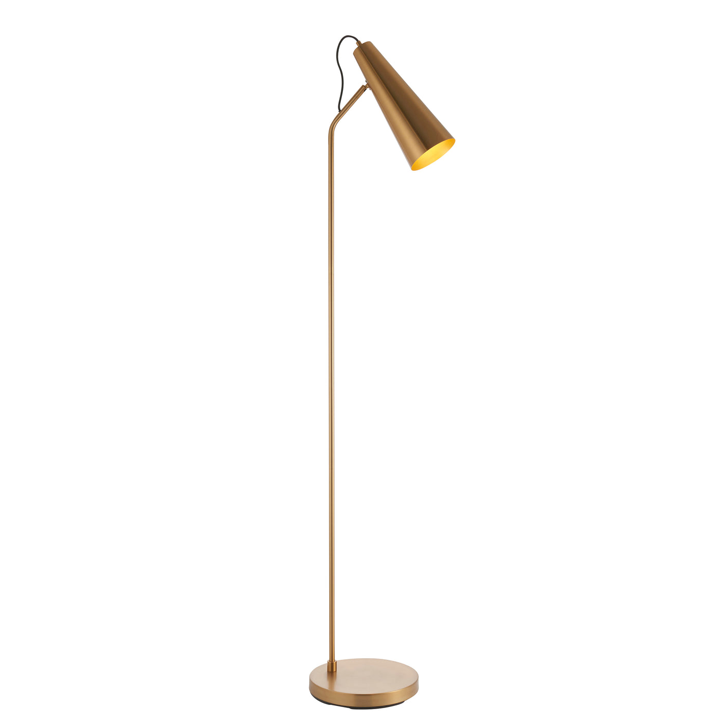 Lacona Karma Redux 1Lt Indoor Floor Lamp In Warm Antique Brass Plate Finish - Lacona Home 