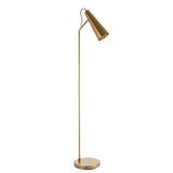 Karma Redux 1Lt Indoor Floor Lamp In Warm Antique Brass Plate Finish