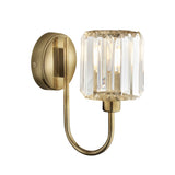 Lacona Bernadette 1Lt Indoor Wall Light In Antique Brass Plate & Clear Glass Finish - Lacona Home 