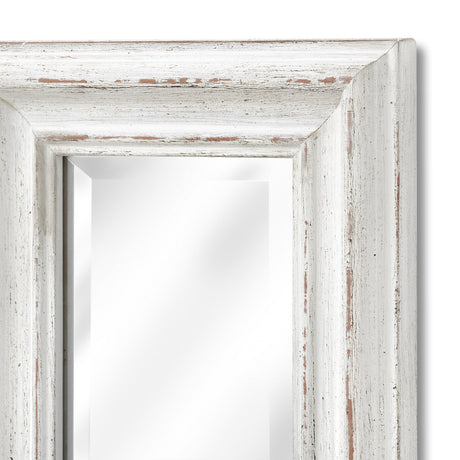 Antique White Frame Narrow Wall Mirror - Lacona Home 