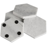 Grey Marble Hexagonal Coasters - Lacona Home 