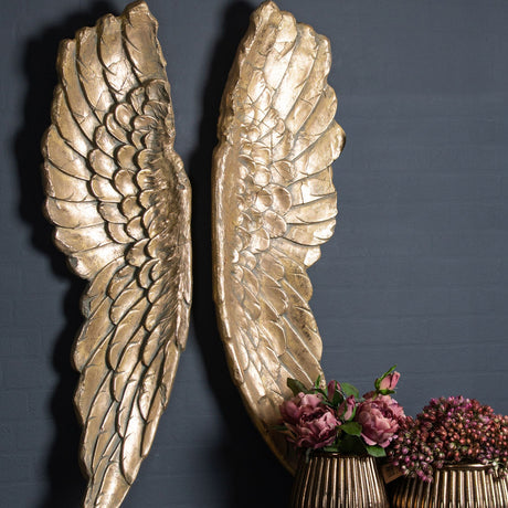 Gold Large Angel Wings - Lacona Home 