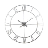 Large Silver Foil Skeleton Wall Clock - Lacona Home 