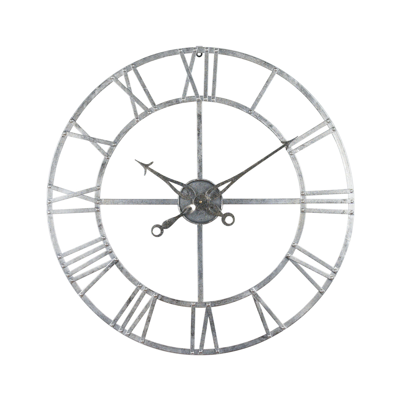 Silver Foil Skeleton Wall Clock - Lacona Home 