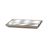 Astor Distressed Mirrored Tray With Wooden Detailing - Lacona Home 