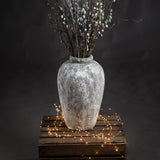 Aged Stone Tall Ceramic Vase - Lacona Home 