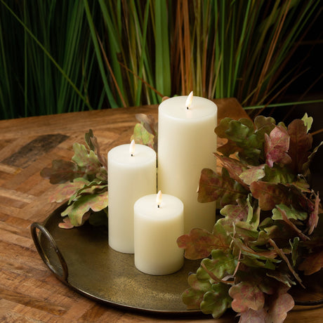 Luxe Collection Natural Glow 3 x 4 LED Cream Candle - Lacona Home 