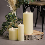 Luxe Collection Natural Glow 3 x 8 LED Cream Candle - Lacona Home 