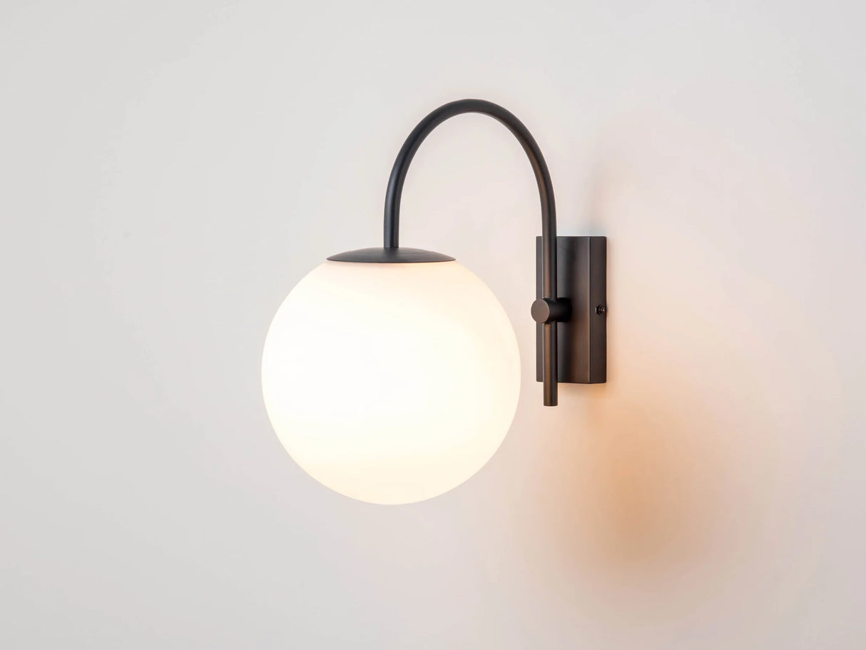 houseof. Hanging Globe Wall Light in Charcoal