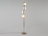 houseof. Opal Disk Floor Light in Brass