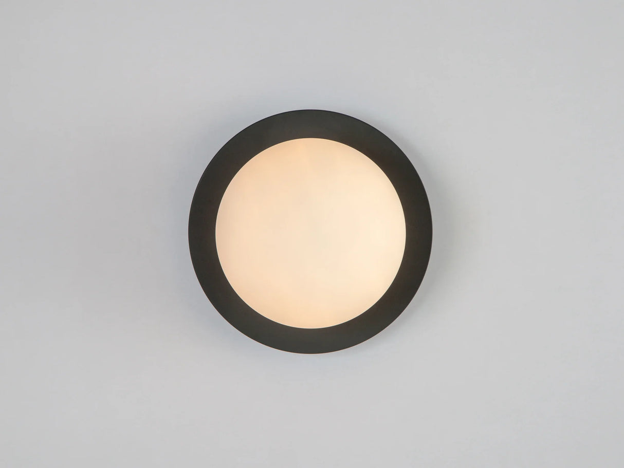 houseof. Opal Disk Wall Light IP44 in Charcoal