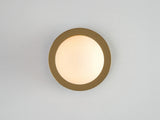 houseof. Opal Disk Wall Light IP44 in Brass