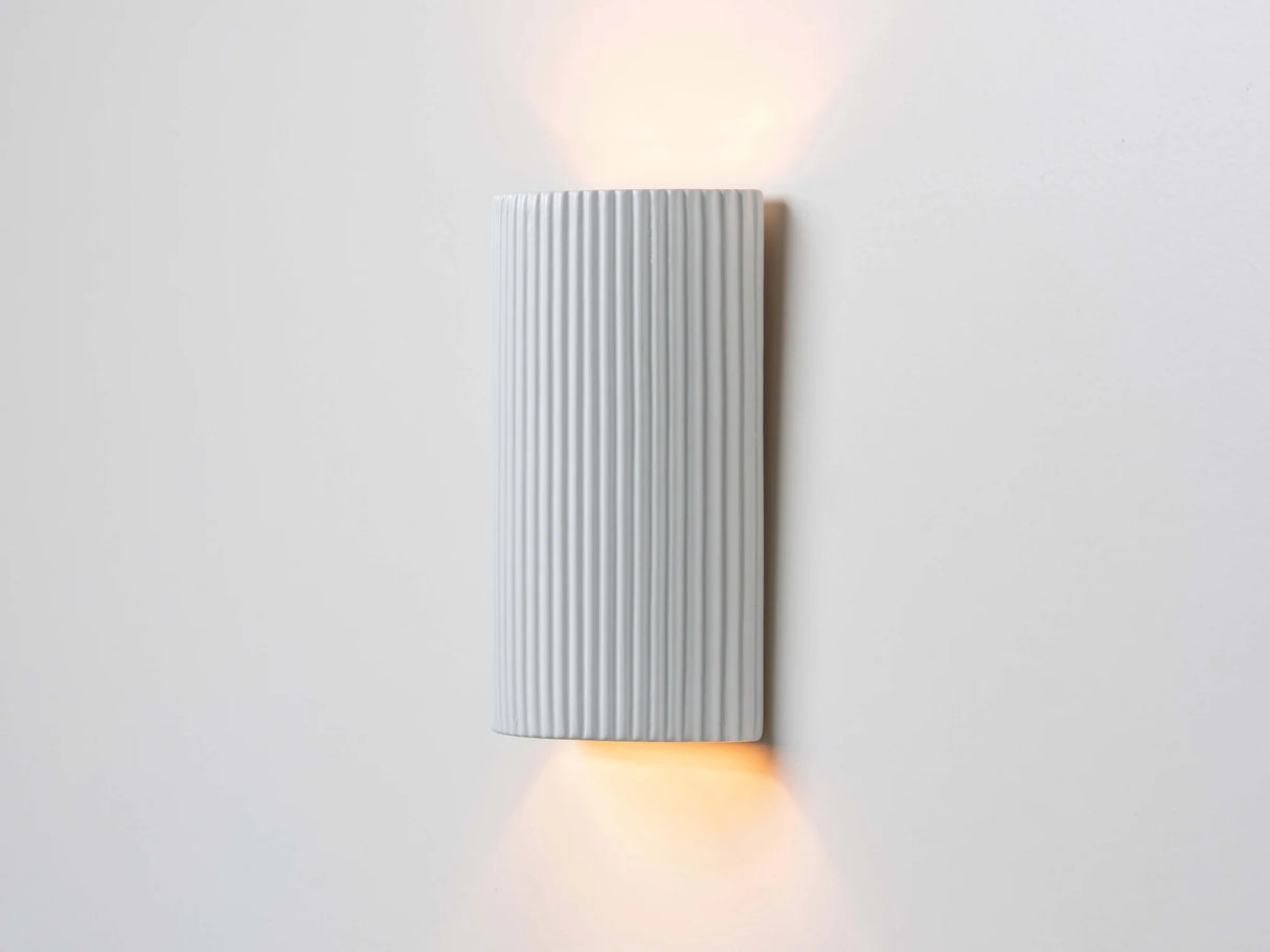 houseof. Ceramic Pillar Wall Light in White