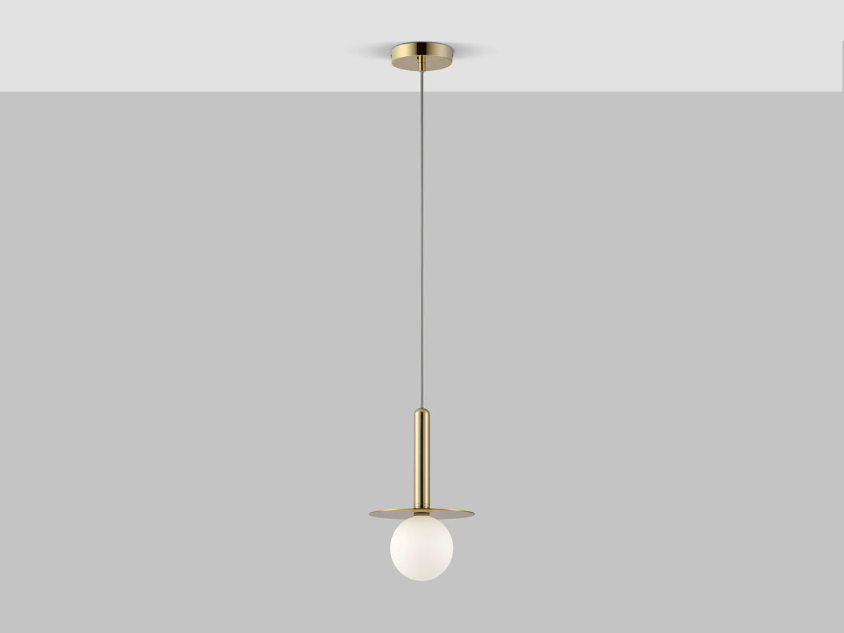 houseof. Plate Pendant Ceiling Light in Brass