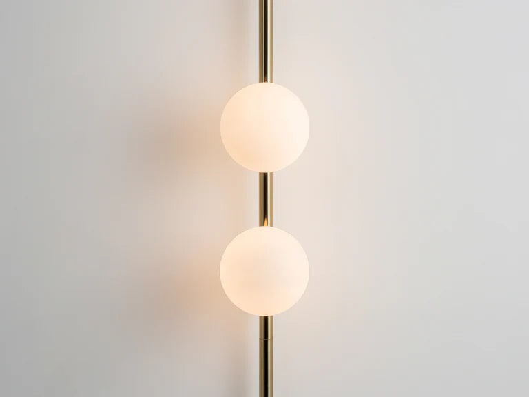 houseof. Bar Opal Ball Wall Light in Brass