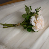 Peachy Cream Short Stem Rose Bouquet - Lacona Home 