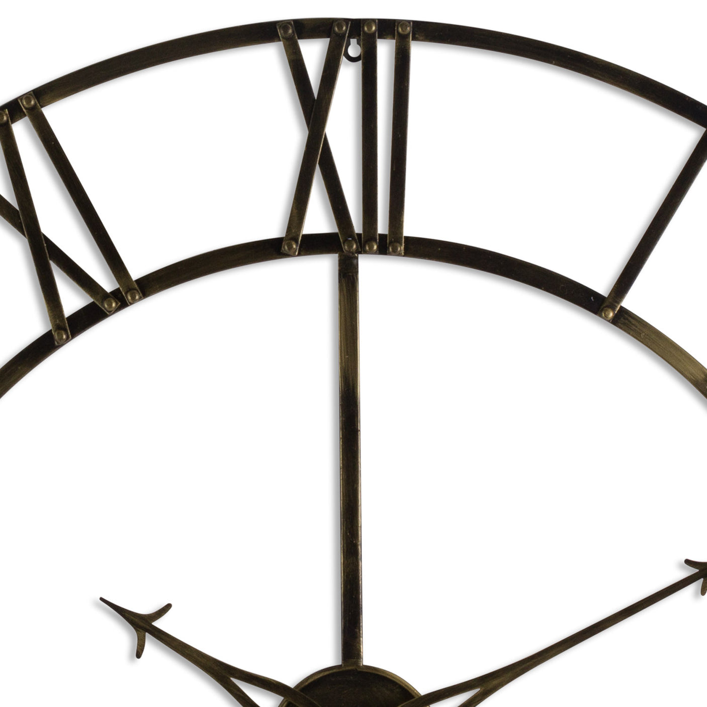 Large Antique Brass Large Skeleton Clock - Lacona Home 