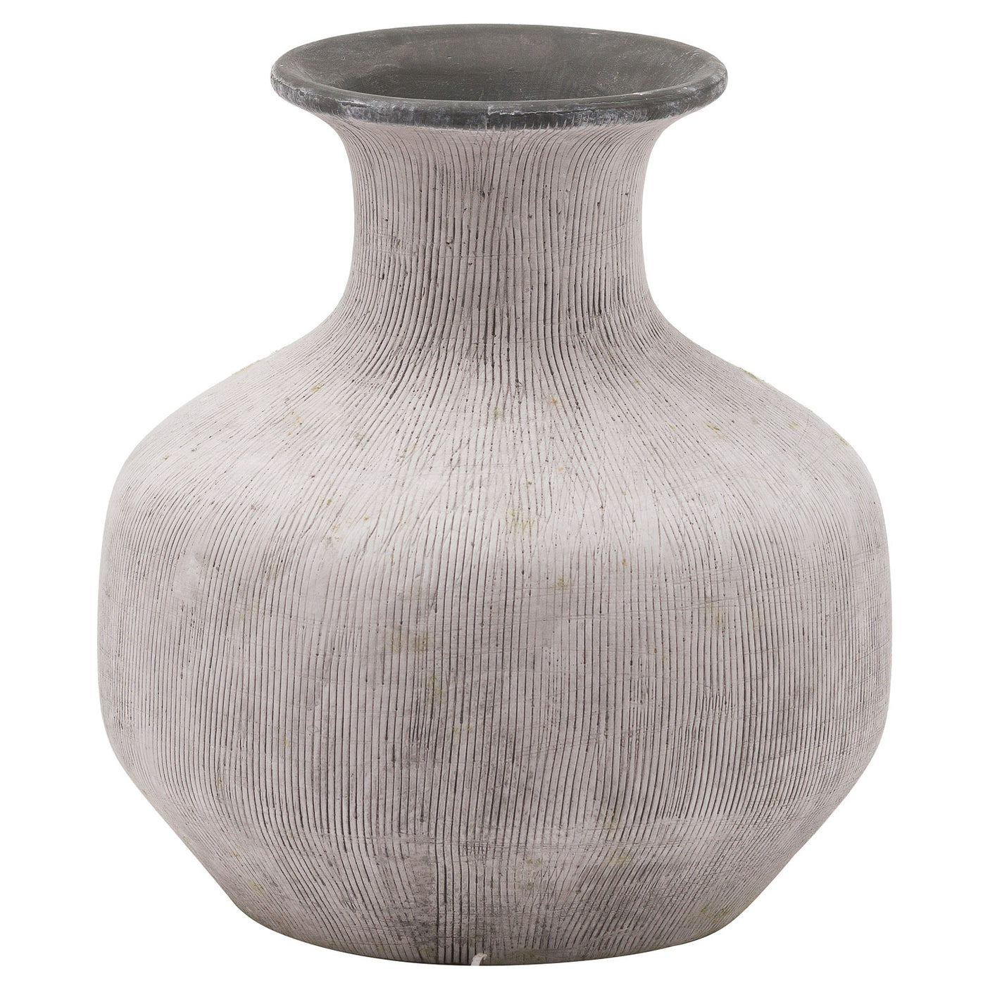 Bloomville Squat Stone Vase - Lacona Home 