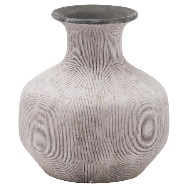 Bloomville Squat Stone Vase - Lacona Home 