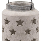 Bloomville Large Stone Star Lantern - Lacona Home 