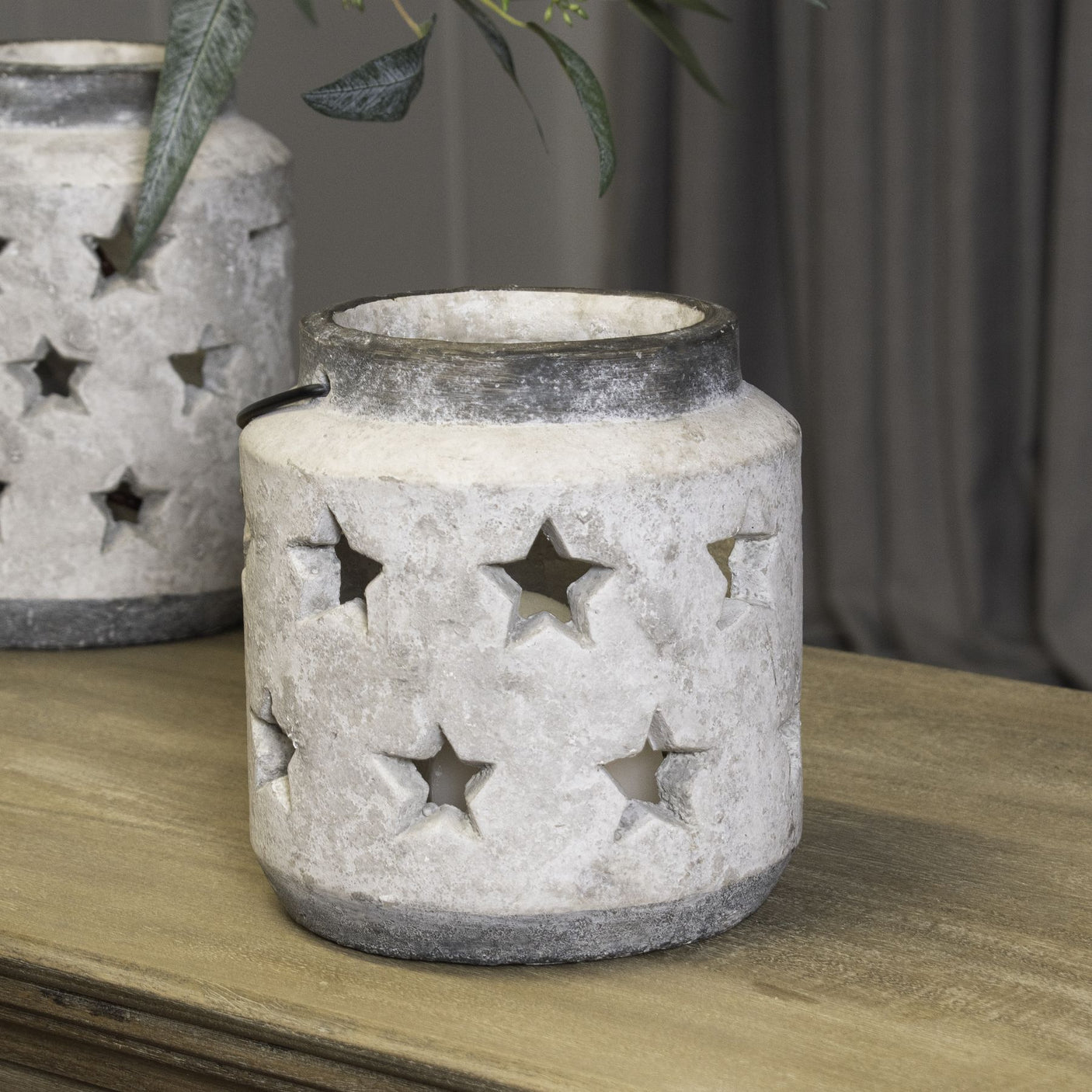 Bloomville Stone Star Lantern - Lacona Home 