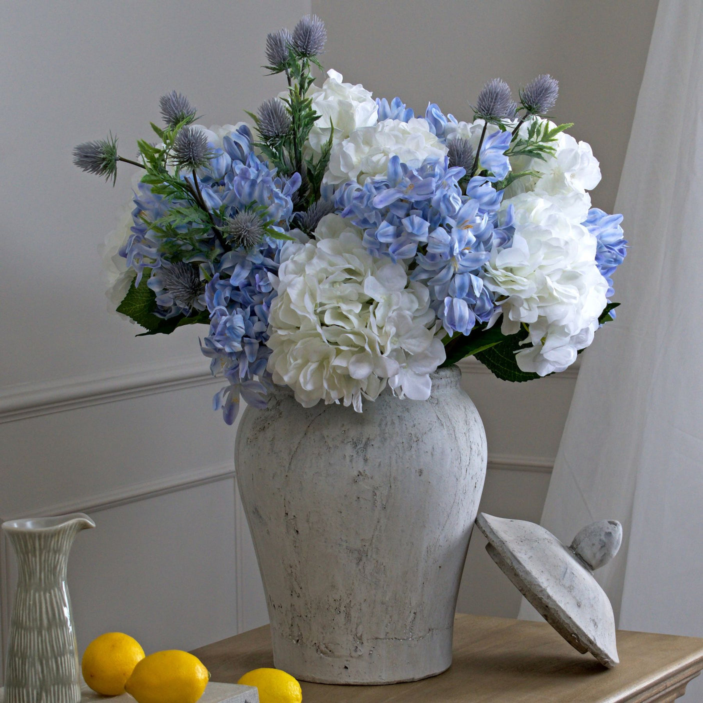 Bloomville Stone Ginger Jar - Lacona Home 