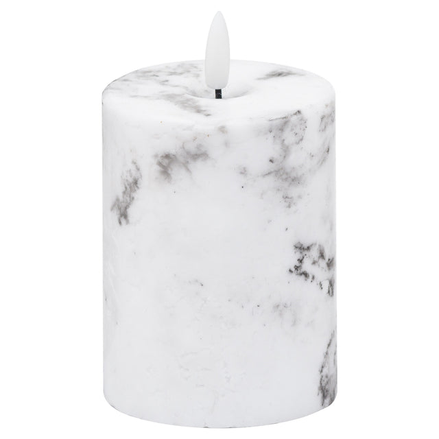 Luxe Collection Natural Glow 3x4 Marble Effect LED Candle - Lacona Home 