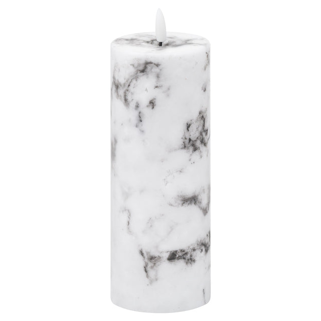 Luxe Collection Natural Glow 3x8 Marble Effect LED Candle - Lacona Home 