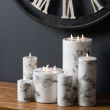 Luxe Collection Natural Glow 3.5x9 Marble Effect LED Candle - Lacona Home 